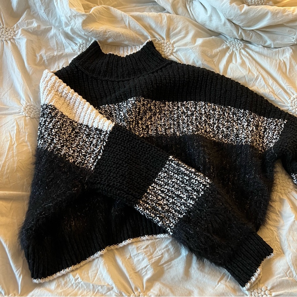 Free People Sunbrite Cropped Turtleneck Sweater
